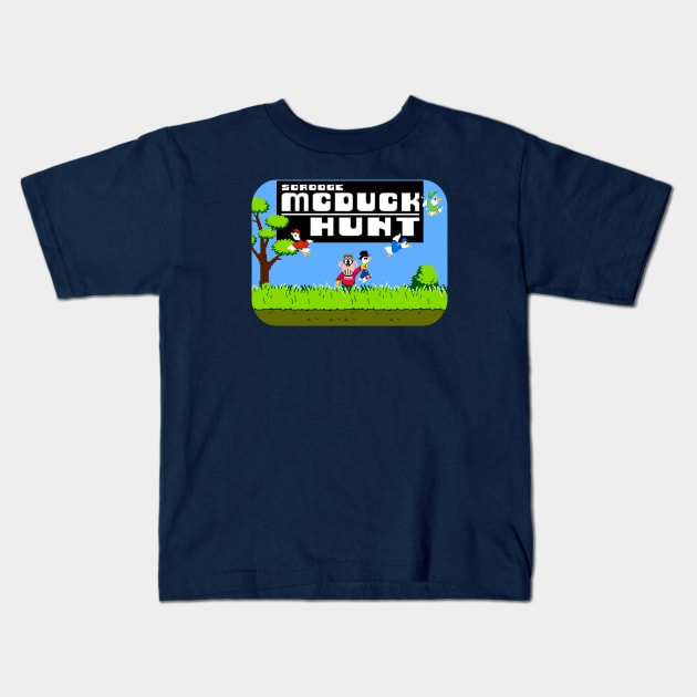 Scrooge McDuck Hunt Kids T-Shirt by RobotGhost